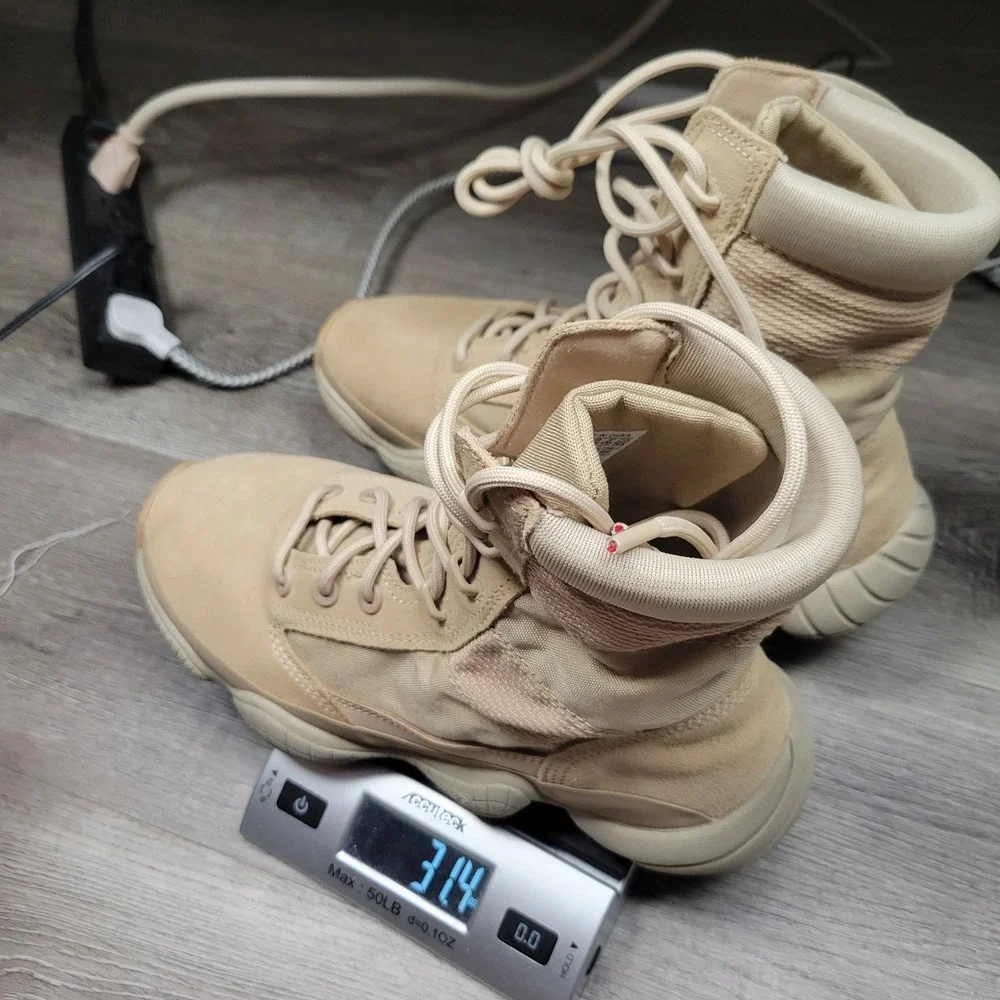 Adidas Yeezy 500 High Tactical Boot Mens 9 Sand Tan IF7549 Suede Mesh Utility